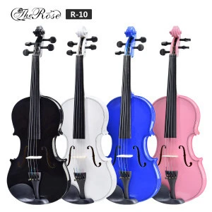 R10  4/4 white violin with case  bow rosin  student violin color