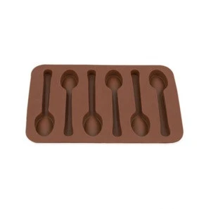 Reamazing Silicone Spoon Chocolate Mold 6 Cavities Candy Making Molds DIY Specialty Bakeware