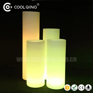 rechargeable illuminated led flower pot/colorful flashing flower vase for wedding and event party