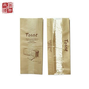 Recyclable and biodegradable kraft fast food / take away food paper bag