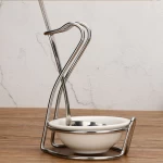 Restaurant  Buffet Serving Set Swan-shaped stainless steel soup spoon holder Soup Warmer Station Ceramic Soup Tureen Ladle