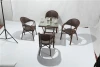 Restaurant Square Dining Tables And Chairs Fashion Wrought Aluminum Table Design Cafe Shop Furniture