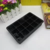 Reusable Black Grade Silicone 15 grid Cube Jumbo Silicone Ice Cube Square Tray Mold Non toxic Durable Bar Wine Ice  Maker