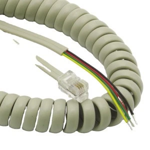 RJ10 4P4C Telephone Coil Cord Handset Communication OEM  Control Cable Wiring Assembly Parts