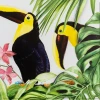 Round Printing Multi Color Decoration Birds Oil Paintings & Paintings