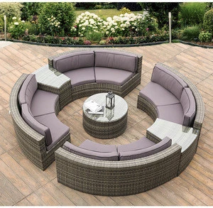 round wicker outdoor furniture rattan sofa