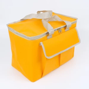 RPET 600/420D Polyester Custom Outdoor Lunch Wine Food Non Woven PEVA Insulated Cooler Bag