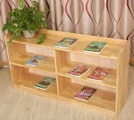 Rubber Wooden montessori school children toy storage cabinet furniture