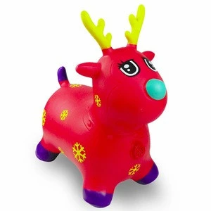 RUNYUAN 2018 Wholesale Inflatable Jumping Deer Carton Kids Ride Animal Toys with Music
