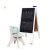 Import Rustic Style Two-Side Wood Frame Blackboard Small Vintage Free Standing Wooden Easel Chalkboard from China