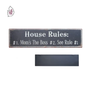 Rustic wall decoration metal plaque tin sign with quotes