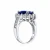 Import RZ6-0004 925 Silver Jewelry Ring CZ Stone Sapphire Oval Adjustable Sterling Silver Ring from China