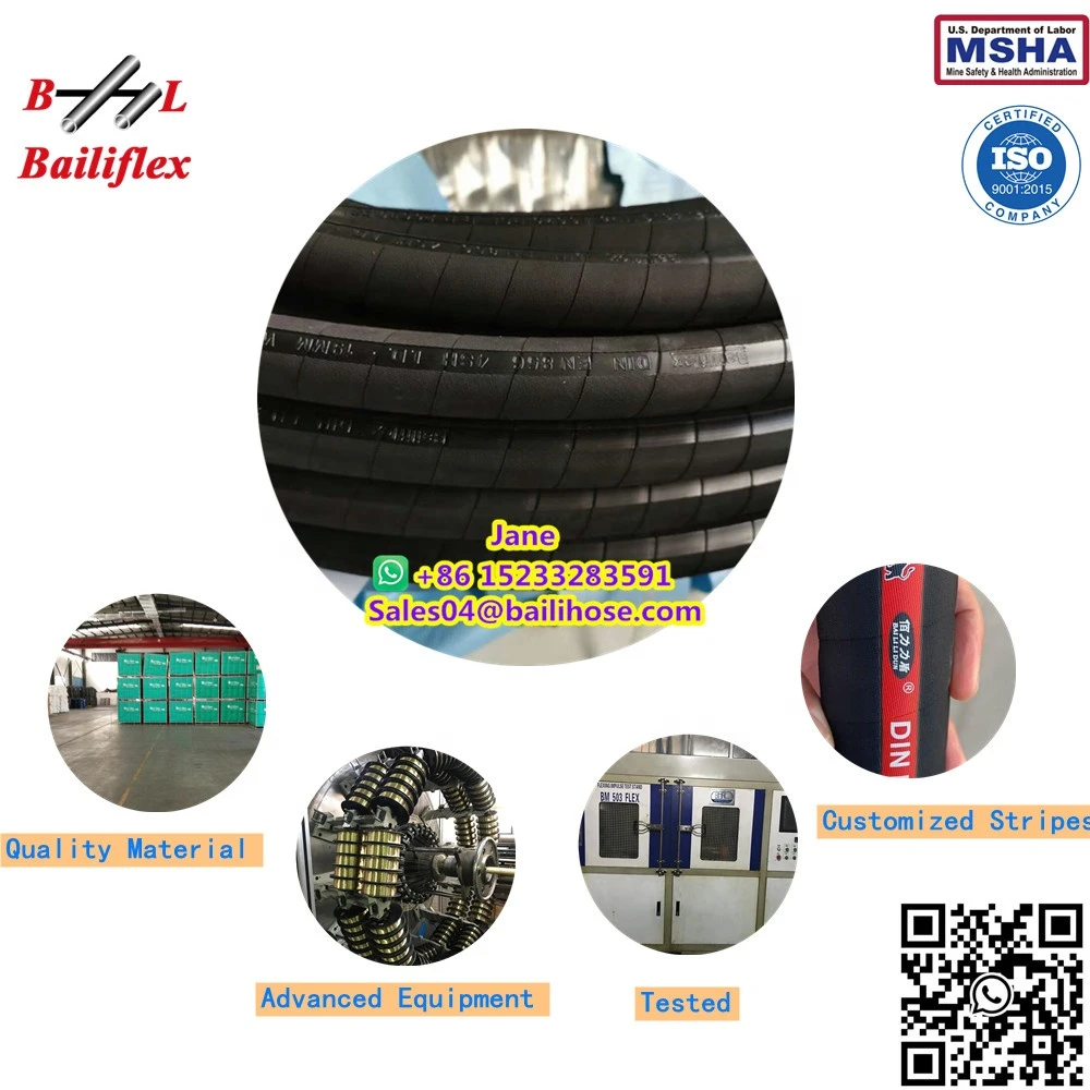 SAE R12 DIN EN 856 4SP  high pressure Hydraulic rubber Hose