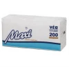 Sanitary White Paper Tissue Napkins - 1 ply , white, 200 pcs x 14 packs