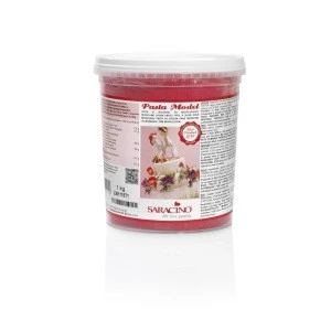 SARACINO Modelling Paste Red Sugarpaste Fondant For Cake Covering 250g Gluten Free Made In Italy Cake Design Bakery Decor