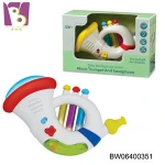 Shantou Hot sales baby music toy cartoon saxophone with light plastic baby toys