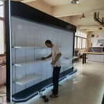 Shopping Mall Wooden Mobile Phone Repair Shop Furniture Showcase Cell Phone Shop Interior Design