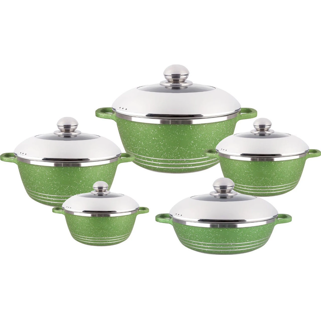 Shoucheng Aluminum Cookware 10-Piece Cookware Soup Pot Kitchenware Set Aluminum Cookware Set