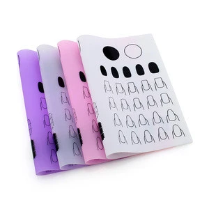 Silicone Nail Mat For Nail Stamping Reverse Stamp Transfer Practice Workspace Plate Table Cover Pad Washable Tool