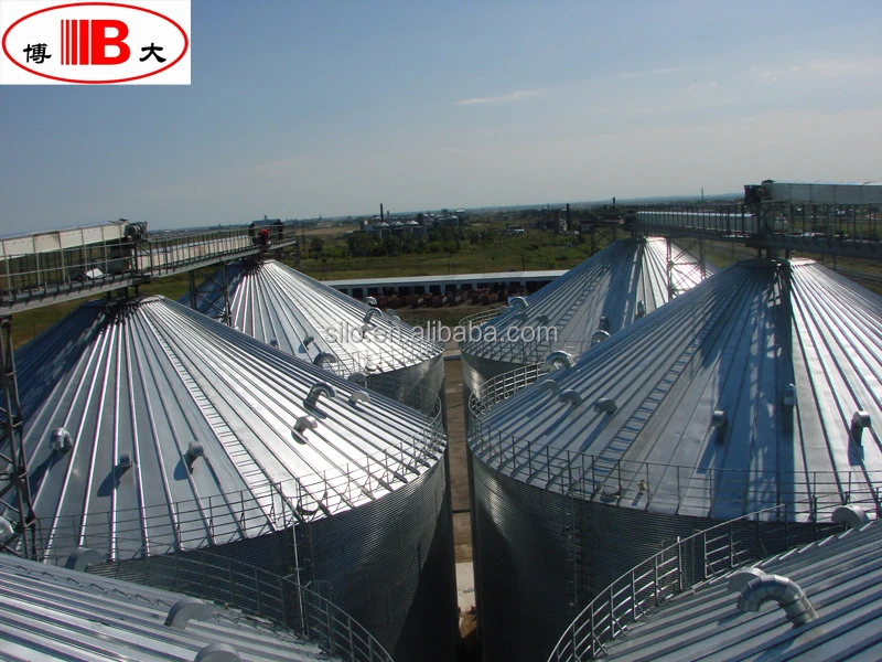 Silos project In kazakhstan/steel silos with hopper bottom/steels silos with flat bottom