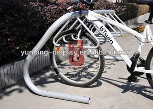 Silver Grey Gravity Bike Stand , Bicycle Floor Rack For Storage
