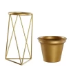 Simple and Stylish Plant Stand Gold Metal Flower Stand Innovative Home Model Iron Decoration Plant Stand