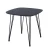 Import simple precision furniture durable iron frame MDF top wood Veneering metal legs round dining table from China