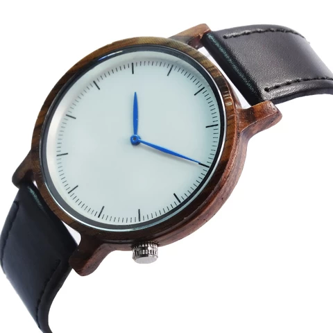 Simply real leather band wooden watches all wood watch crafted in China factory quickly production