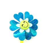 Single laser small white flowers plus whole leaves windmill for kids