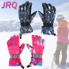 Skiing Gloves / Waterproof Windproof Warmest Winter Snow Snowboard Snowmobile ski Sports Gloves with Zipper Pocket Wrist Leashes
