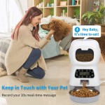 Smart Automatic Pet Feeder With Voice Record Eco-friendly ABS LCD Screen Timer Cat Food Dispenser Pet Feeder