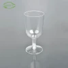 Smart design personalized stackable unbreakable transparent hard custom polystyrene clear goblet disposable plastic wine cup