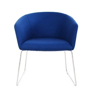 (SP-HC058) Comfortable modern hotel furniture blue upholstered lounge chairs for sales