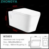 Square design Sanitary ware  ceramic wall hung toilet cheap price from chaozhou manufacturer