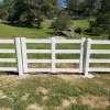 Stable Quality 4 Rail PVC Post and Rail Fence, Plastic Horse Fence, Quality Vinyl Ranch Fence