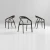 Import stackable chairs black leather dining chair Leisure Armrest Chair from China