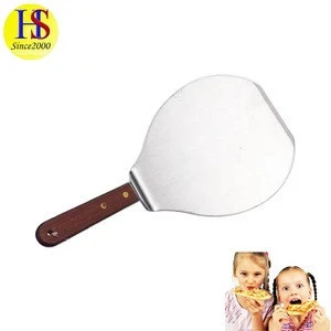 Stainless Steel Baking Tools Anti-Hot Pizza Shovel Cake Shovel Pizza Spatula with Rosewood Handle