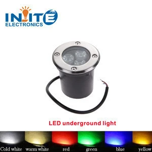 Stainless steel IP67 3W LED RGB underground light