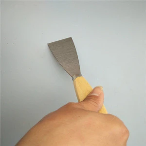 Stainless Steel putty knife construction tools Wooden handle scraper putty knife for sale