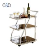 Stainless steel restaurant dish collection trolley