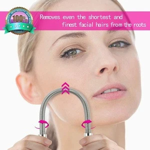 Stainless Steel Spring Hair Remover,Natural Facial Hair Removal Spring for Women,Effective Manual Epilator Stick