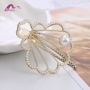 Starfish Conch Alloy Shell Hair Clip for Woman Barrette for Girls Summer Hair Accessories for Women