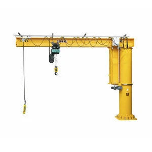Stationary 10 ton fixed column slewing jib crane