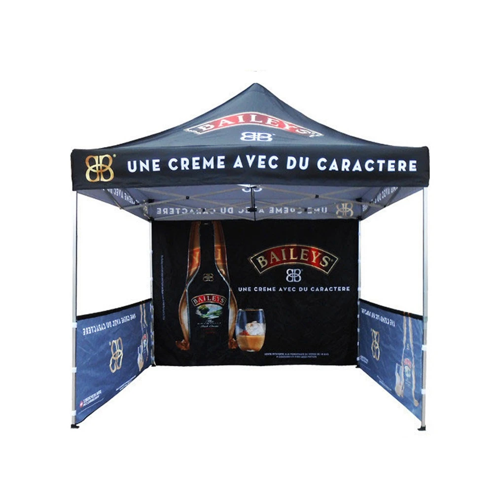 Steel Folding Canopy Tent, Pop Up Gazebo Tent, Trade Show Easy Up Display