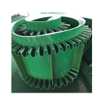 Steep angle cleat sidewall conveyor belt skirt cleated ribbed rubber corrugated conveyor belt