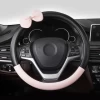 Steering Wheel Cover Cute Cartoon Pattern 15 Inch Car Wheel Cover O/D Shape Anti-slip Car Interior Accessories
