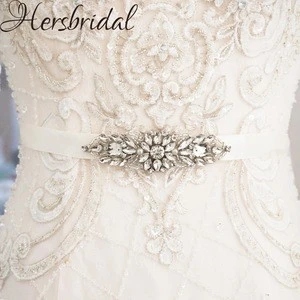 Stunning Rhinestone And Crystal Wedding Sash Belt Antique Silver Belt Sash For Wedding Dress 2019 Bridal Accessories