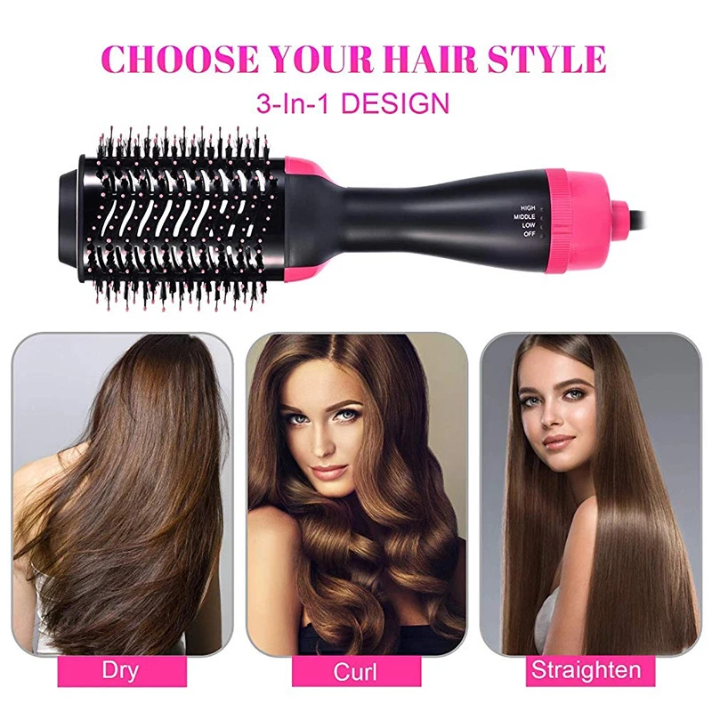 styler 3 in 1 hot air brush hair dryer hair dryer brush hair straightener brush