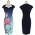 Import Summer Vintage Abstract Printed Embroidered Hip Package Midi Pencil Office Dresses from China
