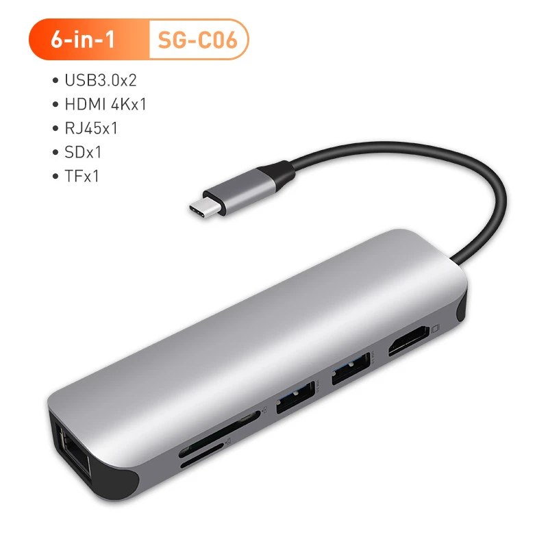 SunGrandly Aluminium Manufacture Price For Macbook Pro USB 3.0 11 in 1 USB C Hubs